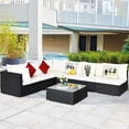 thumbnail image 2 of Gymax Ensemble de Mobilier Sectionnel de Conversation pour Patio en Rotin 7 Pcs avec Coussin et Oreiller, 2 of 8