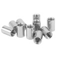 thumbnail image 2 of Round Coupling Nut, M10x1.5 Threaded Sleeve Rod 10 Pcs Precise Stainless Steel L20mm  For Replacement, 2 of 8