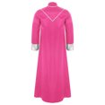 thumbnail image 3 of Moggemol Robe de Clergé d'Église pour Homme avec Étole Costume de Prêtre pour Jeu de Rôle Manches Longues Croix Dorée Soutane Rose P, 3 of 7