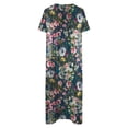 thumbnail image 3 of Cameland Robe d'Été pour Femme Décontractée à Col en V avec Boutons, Manches Courtes, Imprimée, Coupe Évasée, avec Poche, 3 of 3