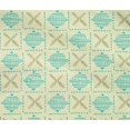 thumbnail image 4 of oneOone Cotton Flex Fabric Leaves & Geometric Block Printed Fabric 1 Yard 40 Inch Wide, 4 of 4