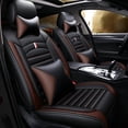 thumbnail image 1 of Maidao Car Seat Covers Leather Full Set for SEAT for Arona 2017-Present 5 Seats Compatible Airbag Waterproof Front Rear Cushion Protector with Pillows with Pillows Black and Coffee, 1 of 9