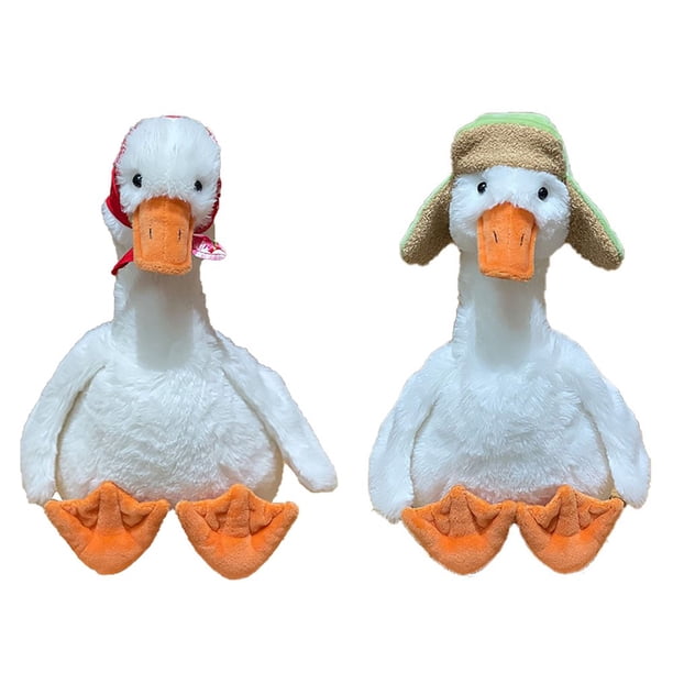 Peluche Oie Cygne 35 Cm – Doudou Doux En Coton PP – Cadeau Anniversaire Fille Garçon