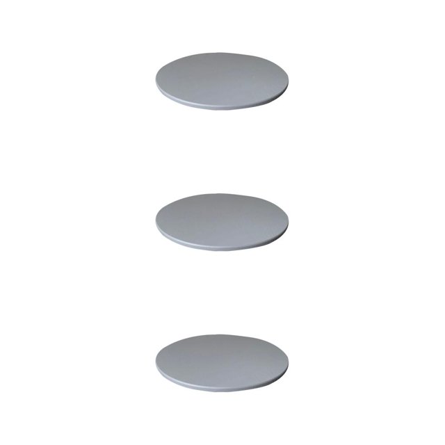 QualitChoice Nappe Ronde Imperméable Anti-Huile Bordure Extensible Couverture Salon Antidérapante Décoration Restauration Fête Gris 3Set