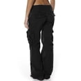 thumbnail image 4 of LUOGENLI Pantalon Décontracté pour Femme Pantalon Rétro Français à Jambe Grand pour Femme Poche Décontractée Ample à Jambe Droite Pantalon de Travail pour Femme Pantalon Décontracté pour Femme Coupe Ajustée Pantalon Décontracté pour Femme 36X29 Extensible Noir G, 4 of 5