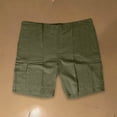 thumbnail image 4 of EOYWHK Cotton Linen Shorts for Men Straight Leg Shorts Soft Comfy Solid Color Sleepwear Bottom, 4 of 4