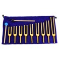 thumbnail image 1 of Unique Bargains Tuning Fork Set 9 Pcs Tuning Forks Aluminium Alloy for Instrument Treatment Yoga Sound Testing Golden, 1 of 7
