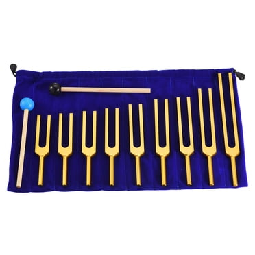 Unique Bargains Ensemble de Diapositives 9 Pcs Diapositives en Alliage d'Aluminium pour Traitement d'Instrument Yoga Test de Son Doré