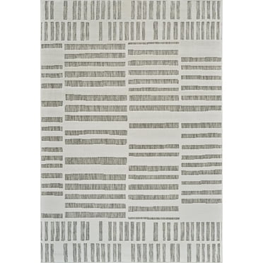 Rug Branch Maise Abstract Indoor Outdoor Area Rug, Cream Beige, Modern - Entryway, Hallway, Bathroom, and Kitchen