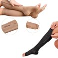 thumbnail image 4 of Men Women Compression Zip Sox Socks Zipper Leg Support Unisex Open Toe Knee Stockings A+, 4 of 7