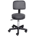 thumbnail image 1 of HOMCOM Tabouret Roulant Réglable, Tabouret de Dessin Pivotant en Cuir PU, Noir, 1 of 10