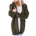 thumbnail image 2 of Women's Soild Knit Cardigans Loose Slouchy Oversized Wrap Chunky Sweaters Coat, 2 of 9