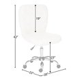 thumbnail image 4 of Urban Shop Faux Fur Task Chair, White Shepra, 4 of 5