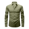 thumbnail image 2 of Dress Shirts for Men with Pocket Long Sleeve Big & Tall Tshirts Shirt Button-Down Collared Wrinkle-Free Solid Color Business Work Tops, 2 of 5