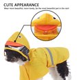 thumbnail image 3 of Dog Raincoat, Polyester Transparent PVC Hood Adjustable Straps Dog Rain Jacket Foldable Portable Cute Stylish Waterproof Dog Poncho for Pet Outdoor Activities, 3 of 8