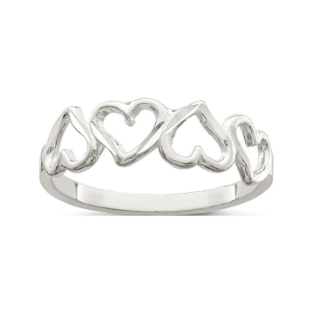 Bague Cœur en Argent Sterling D/C