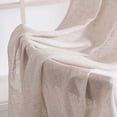 thumbnail image 5 of Rideaux en Lin Blanc Naturel Longueur 84 Pouces 2 Panneaux pour Chambre Salon, Draperies de Fenêtre en Lin Doux Épais Texturé Semi-Transparents Filtrant la Lumière Oeillets Aspect Toile de Jute Crème Ivoire Déco de Ferme, 5 of 5