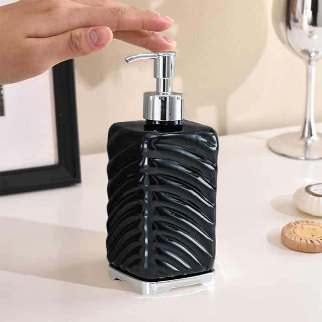 Avdolw Shower Gel Shampoo Hand Soap Dispenser, Refillable 430ml Plastic Liquid Bottle, Pump Bottle for Kitchen Bathroom Use