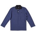 thumbnail image 3 of Sportoli Polo Rugby à Manches Longues en Coton à Larges Rayures pour Garçons - Bleu Uni (Taille 10), 3 of 7
