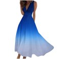 thumbnail image 1 of Yuyuzo Robes de Plage pour Femmes 2025 Décolleté en V Profond Sans Manches Robes Longues de Fête Fluides Boho Vacances Robe Maxi, 1 of 5