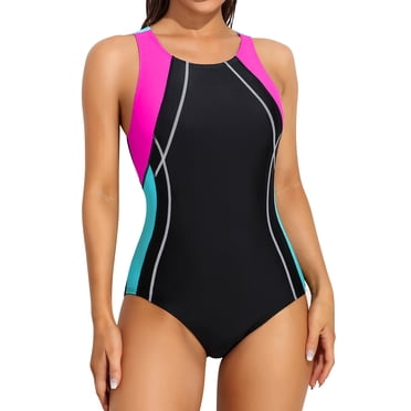 Charmo Women's One Piece Swimsuit Athletic Bathing Suits Training Sport Swimwear