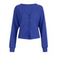 thumbnail image 3 of XZNGL Cardigan pour Femmes Chandail Mode Femmes Uni Col en V Boutons Décontracté Extensible Tricoté Cardigan Manteau, 3 of 9