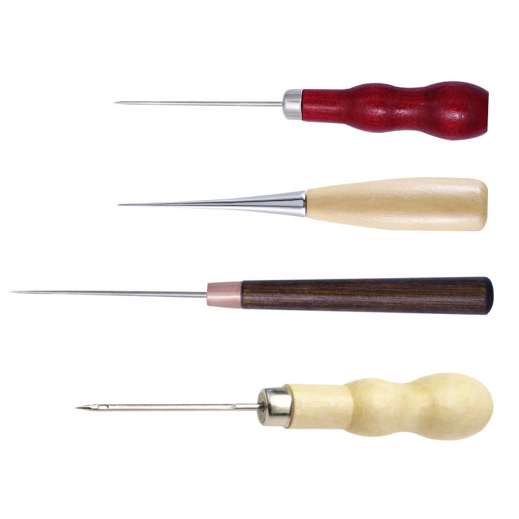 4 Pcs Clous de Menuiserie en Acier Inoxydable avec Poignée Outils de Couture en Cuir DIY pour Couturière, Maoww