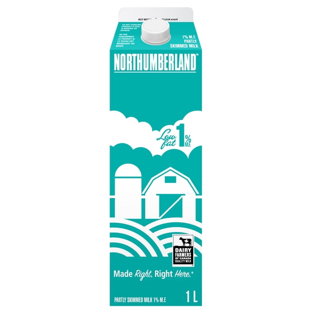 Northumberland Partly Skimmed 1% Milk 1L