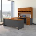 thumbnail image 2 of Pemberly Row U-Desk with Hutch and Storage in Natural Cherry - Engineered Wood, 2 of 7
