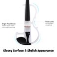 thumbnail image 4 of Yescom 4/4 Electric Violin Full Size Wood Silent Fiddle Musical Instrument Fittings Headphone White, 4 of 11