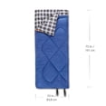 thumbnail image 3 of Ozark Trail 5C Rectangular Sleeping Bag, 75"(L) x33" (W), Temp Rating +41℉/+5℃, Polyester Outer,  Blue, 3 of 7