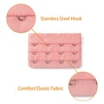 thumbnail image 4 of INSPIRE CHIC Women's 3 x 4 Hooks Bra Extender Extension Strap Multi Color Bra Band 5 Pcs Pink, 4 of 5