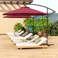 thumbnail image 2 of Outsunny Parasol Déporté de Patio 9,5 Pieds avec Sangle Coupe-Vent, Housse, UPF50+, Rouge, 2 of 10