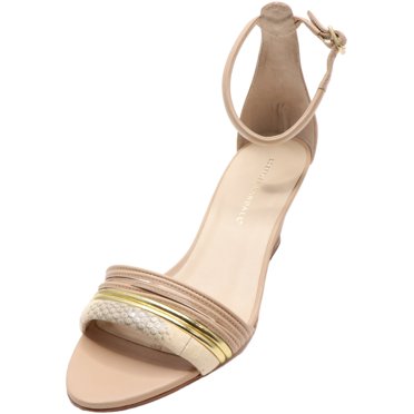 Loeffler Randall Women's Addie-Ssva Creme / Wheat Ankle-High Leather Wedged Sandal - 9M