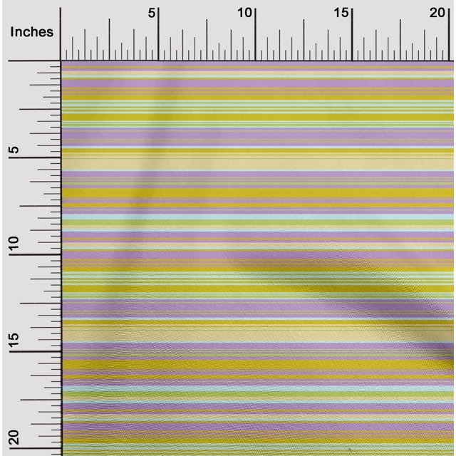 oneOone Viscose Chiffon Fabric Horizontal Stripe Print Fabric By Yard 42 Inch Wide