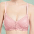 thumbnail image 2 of VEKDONE Woman's Solid Color Thin Style Ventilate Large Size Bra Without Steel Rim Pink 38/85, 2 of 6