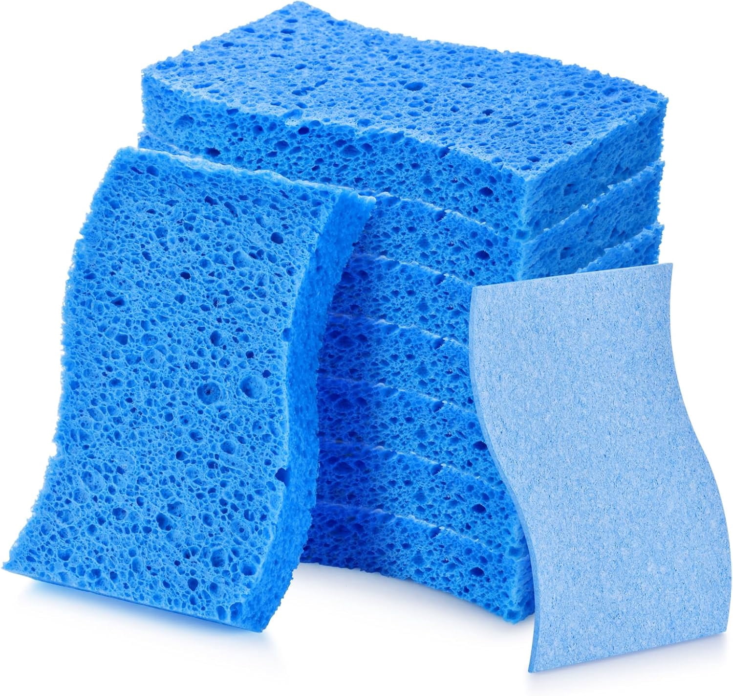 8 PCS Dish Sponges Kitchen, Premium Blue Dish Washing Kitchen Sponge, Compressed Cleaning Sponges for Cleaning Kitchen and Bathroom, Non Scratch Scrub Sponge, Cleans Quickly and Well