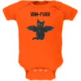 thumbnail image 1 of Halloween Cat Vampire Vam-purr Orange Soft Baby One Piece, 1 of 1