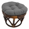 thumbnail image 2 of Coussin Repose-Pieds Rond en Sergé Uni Capitonné de 18 Po - Gris, 2 of 4