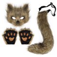 thumbnail image 3 of Ensemble d'Halloween Réaliste avec Gants et Queue en Fourrure pour Fêtes et Événements, 3 of 3