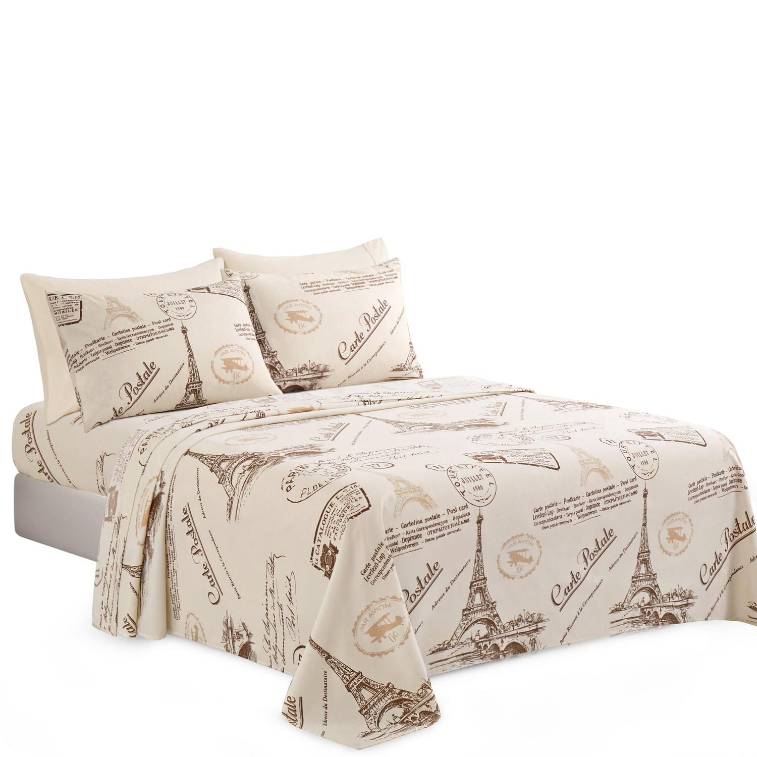 Marina Decoration Ultra Soft Silky Deep Pocket Rich Printed Bedding Rayon from Bamboo All Season Sheet Set with Pillowcases
