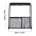 thumbnail image 3 of Clear Backpack,See Through Backpack,Drawstring Backpack Bag Beach Bag with Zipper Pocket,Clear Transparent Gym Backpack Bag for Swimming Gear Gym Storage Bag for Adult Kids, 3 of 6