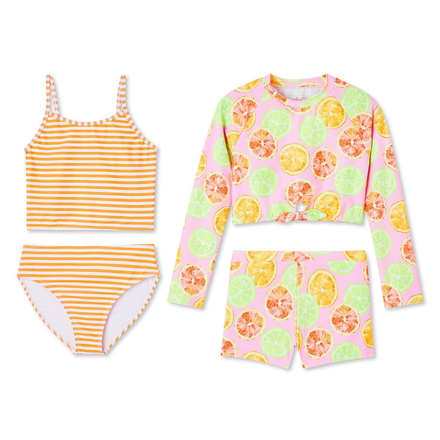 Ensemble 4 pièces de maillots de bain à assortir Btween pour filles