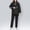 Black, variant on Sentmoon 2 Pieces Set Women's Rain Jacket and Rain Pants Women Waterproof with Hood Long Sleeve Womens Raincoat Lightweight Waterproof with zipper Rain Ponchos for Adults for Outdoor Activities