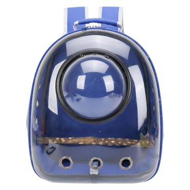 GROWTH TANK Travel Cage Transport Breathable Stand Perch Parrot Out Backpack for Outdoor Blue
