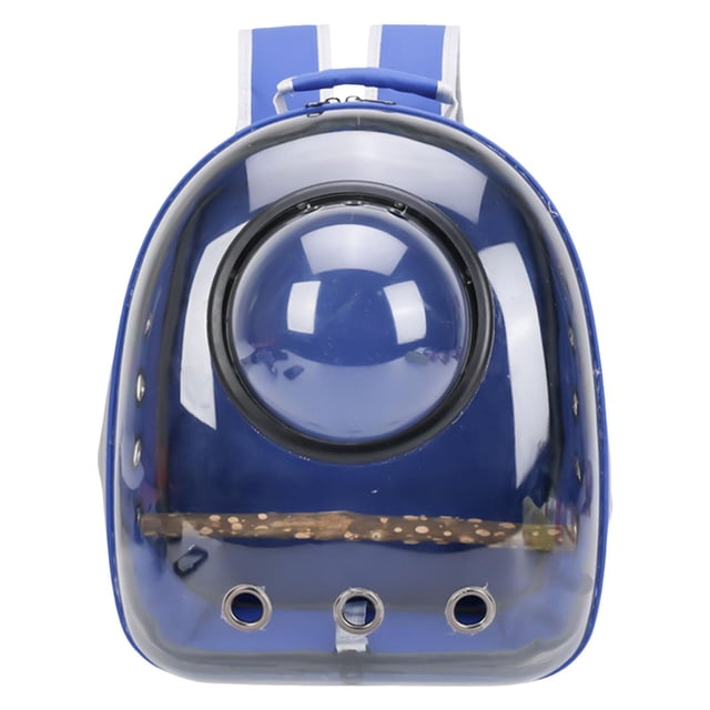 GROWTH TANK Travel Cage Transport Breathable Stand Perch Parrot Out Backpack for Outdoor Blue