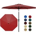 thumbnail image 1 of Bingirl Parasol de Patio 10 Pieds Parasol de Table Extérieur pour Patio avec Manivelle Inclinaison à Bouton-Poussoir 8 Nervures Robustes pour Cour Terrasse Piscine Rouge, 1 of 7