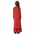 thumbnail image 3 of Birdeem Robe Longue Musulmane pour Filles Moyennes et Grandes, Manches Longues, Col en V, Robe à Blocs de Couleur, 3 of 6