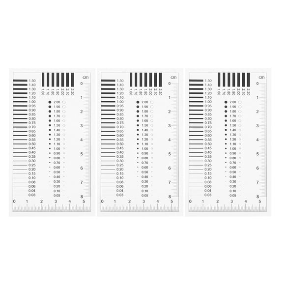 Miangastore Spot Measurement Ruler Multi Color for Users in Different Fields 3Pcs