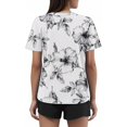 thumbnail image 4 of WZXFASHION Hauts d'Été pour Femmes 2025 Col Rond Manches Courtes T-Shirts Blouses Décontractées T-Shirts Imprimés Mignons Amples Tenues Tendance Soldes Liquidation 2025 T-shirt à Manches Courtes pour Femmes, 4 of 6